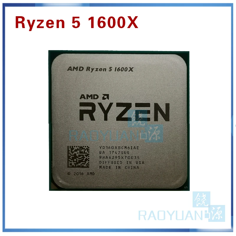 Процессор AMD Ryzen 5 1600X R5 YD160XBCM6IAE 6 ядерный 12 поточный процессор 95 Вт L3 = 16 Мб разъем