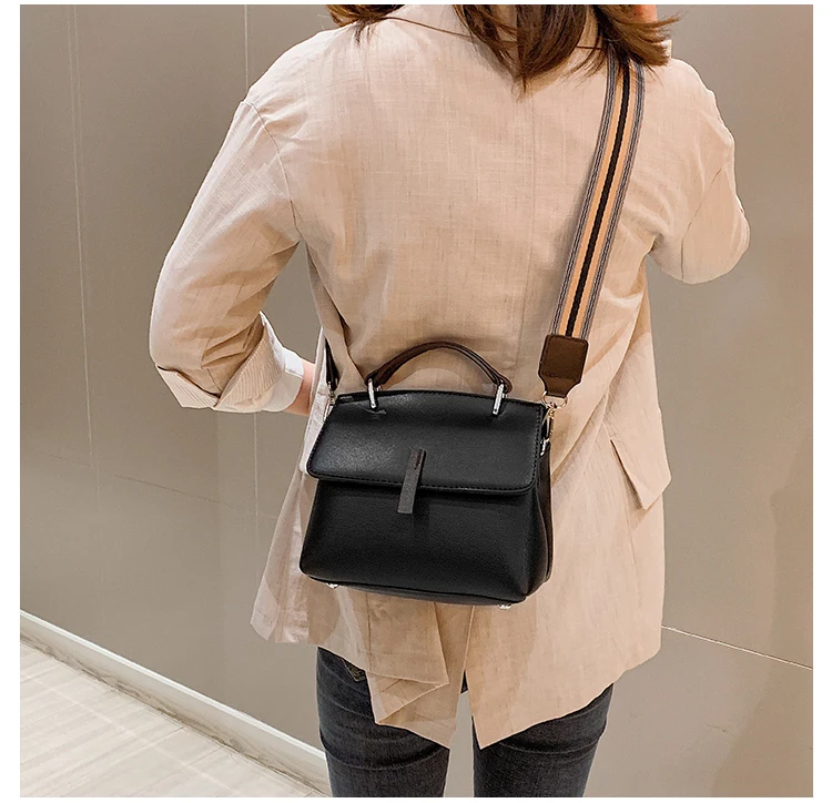 Женская брендовая сумка хит цвет сумка на плечо женская модная сумка через плечо с широким ремешком маленькие квадратные сумки европейские