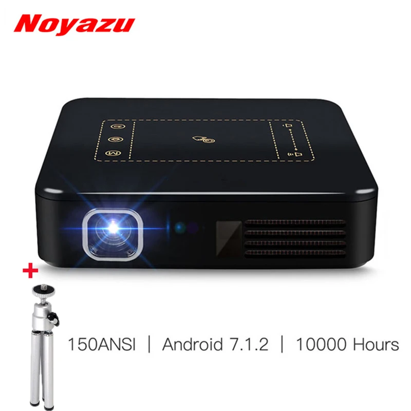 Noyazu Мини проектор Full HD Android 7 1 4 к Smart Светодиодный TouchPad светодиодный DLP Projetor