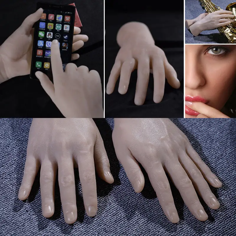 Lifelike Realistic Silicone Male Mannequin Hand Model Hand Glove
