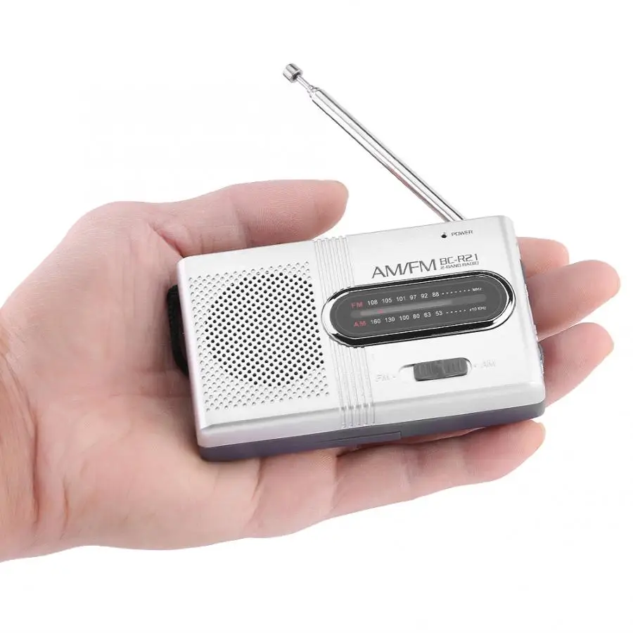 Портативный Универсальный AM/FM радиоприемник с телескопической антенной мини