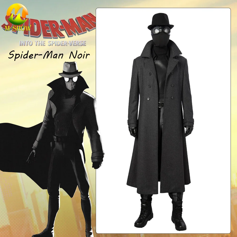 

Spider-Man: Into the Spider-Verse Noir Cosplay Costume Nicolas Cage Superhero Full Set Outfit Spiderman Cosplay Custom Made