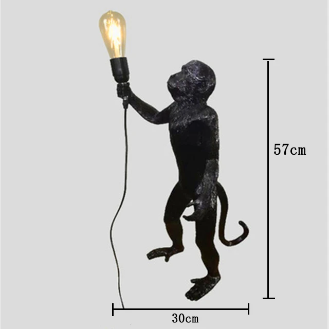 Скандинавский стиль светодиодный фигурки обезьян из мастики настольная лампа прикроватная для спальни простое украшение на стол для дома современные светильники Новинка осветительная арматура - Цвет абажура: D