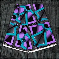 Me-dusa new purple blue African Print Wax Fabric cotton Hollandais Wax Dress Suit cloth 6yards/pcs High quility - Цвет: photo color