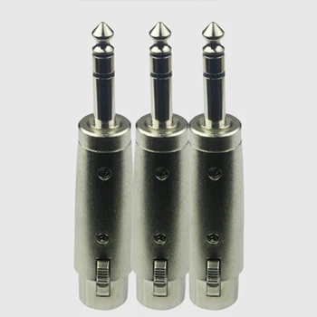 

10PCS 3 Pin XLR Female Jack to 1/4" 6.35mm Male Plug Stereo Microphone Adapter