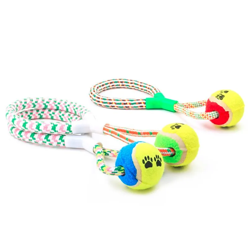 Прочная веревка, хлопок, Плетеный мяч для домашних животных, игрушка для собак в форме Y, теннисные мячи для собак, жевательные игрушки, игрушки для щенков, случайный цвет