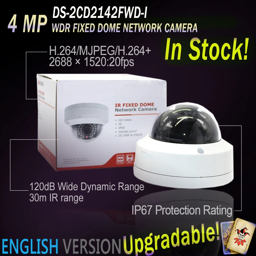 bilder für Hikvision Englische Version DS-2CD2142FWD-I 4MP IP Gehäuse Dome Kamera 1080 P POE Security Günstige Ipcam Heißer Verkauf IPC Aktualisierbar CCTV bilder für Hikvision Englische Version DS-2CD2142FWD-I 4MP IP Gehäuse Dome Kamera 1080 P POE Security Günstige Ipcam Heißer Verkauf IPC Aktualisierbar CCTV