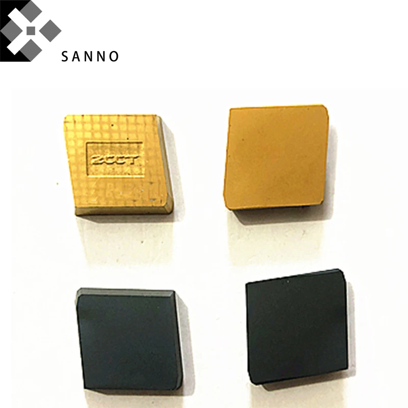 30PCS  XC161008 coating of titanium milling inserts black  yellow coating cnc carbide mills inserts (3)