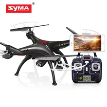 SYMA x5sw Drone с Wi-Fi Камера в реальном времени передачи FPV-системы Quadcopter 2.0mp HD Камера Drone 2.4 г 4ch RC вертолет-черный