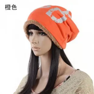 Зимние шапки бини для женщин и мужчин шапка бини шапочки высокого качества женские вязаные шерстяные теплые зимние шапки - Цвет: Оранжевый