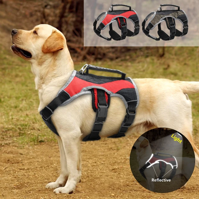 Reflective Dog Harness Large Dogs K9 Halter Harness Pet Mesh Vest With