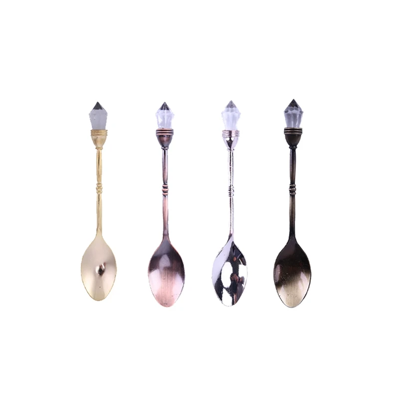

1Pcs In The Middle East The Original Single Diamond Mini Spoon Stir Coffee Spoon Of Restoring Ancient Ways