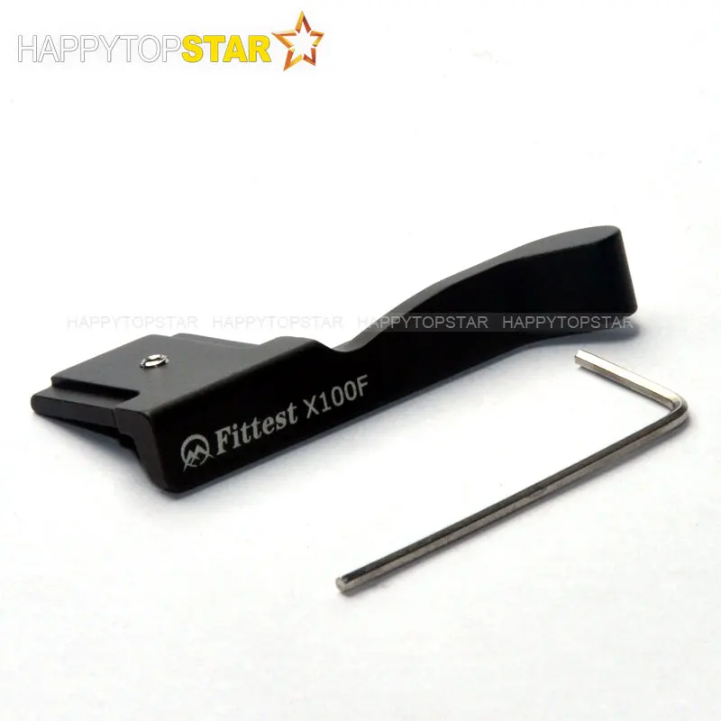 Black Fittest AL Aluminum Thumb Grip for Fujifilm FUJI X-100F X100F X-100T X100T Camera Hot Shoe Hotshoe CNC