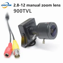 HQCAM 900tvl Varifocal Lens Mini Camera 2.8-12mm Adjustable Lens 1/3”CMOS Sensor Home Security System Surveillance CCTV Camera