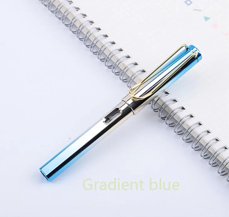 Fashion New Plastic Plating Gradient Pens For Men And Women Are Often Used In Student School Business Office Pen Fine Gift Pen - Цвет: D