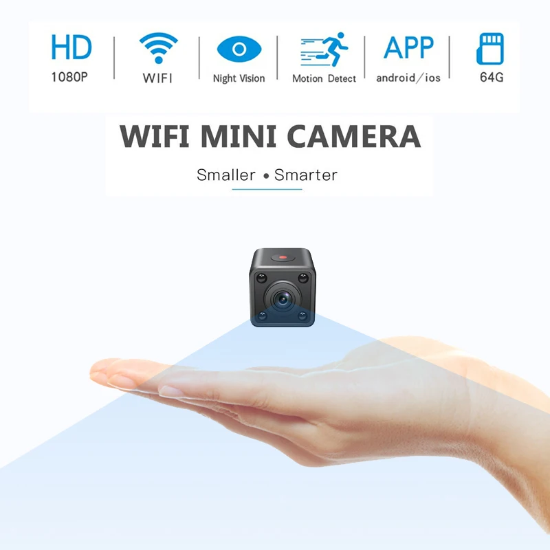 Мини камера видеонаблюдения с поддержкой Wi Fi HD 1080P|Компактные видеокамеры| |