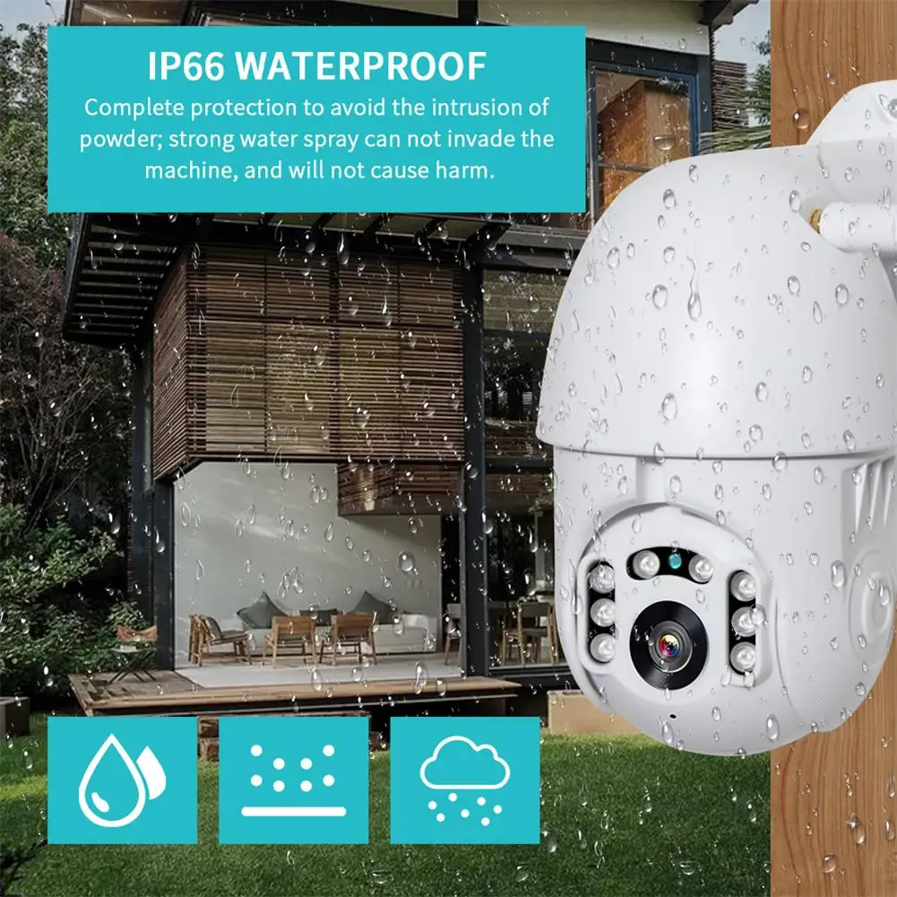 Купольная камера видеонаблюдения HD 1080P Wi Fi PTZ IP беспроводная скоростная