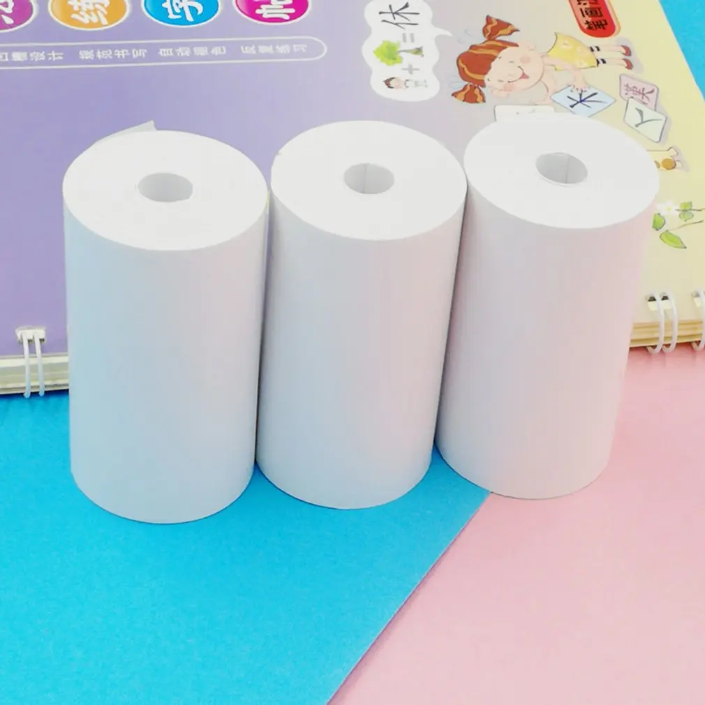 3 Roll Printable Sticker Paper Direct Thermal Paper Self-Adhesive 57x30mm for PAPERANG Portable Pocket Printer