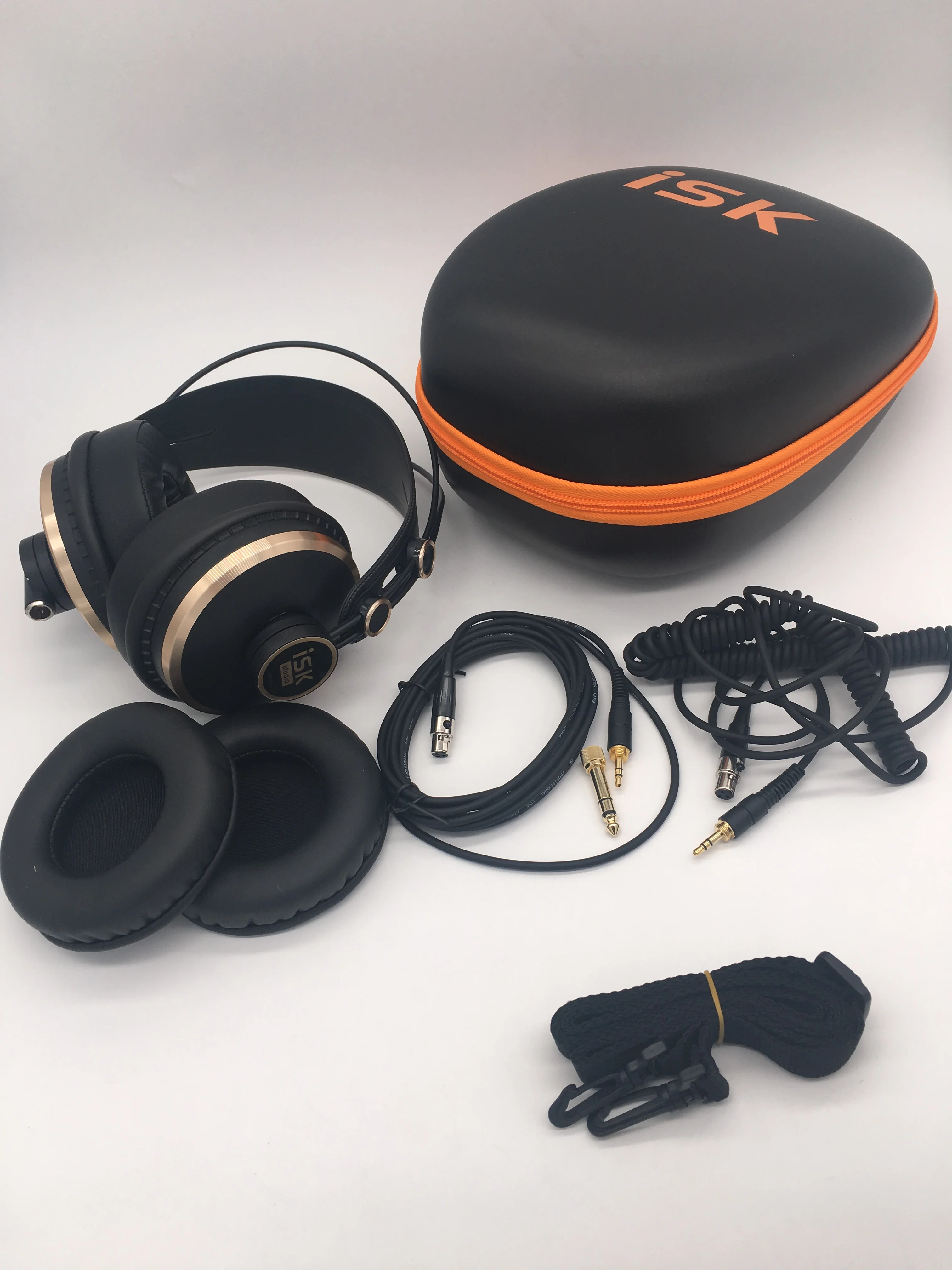 iSK HD9999 monitor headphone fully enclosed monitoring earphone DJ/audio mixing/recording studio headset,signal cable separation