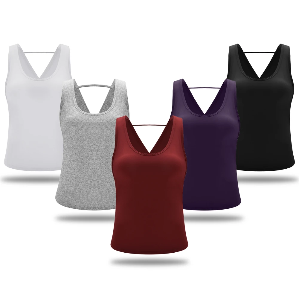 FLYFISH Womens Yoga Tops Activewear Workout Clothes Sports Racerback Tank Tops