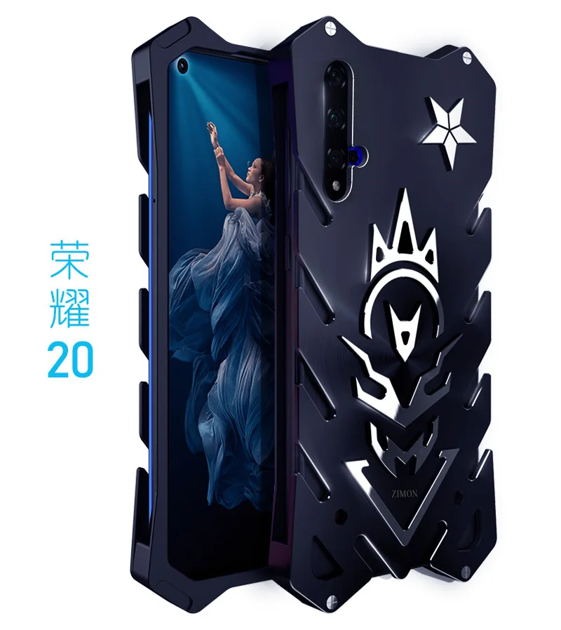 Zimon Armor II авиационный алюминиевый металлический чехол для huawei Honor10 9i Honor Note 10 20 Pro мощный противоударный чехол