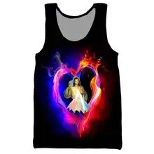 Всевышний Иисус 3D Печатный Топ на бретелях для мужчин модный летний топ на бретелях для работы Мужские Женские топы топ на бретелях