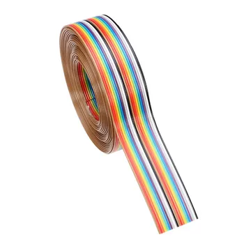 

5M 20P DuPont Cable Rainbow Connection Line Flat Line Support Wire Soldered Cable Connector Tinned Copper Wire
