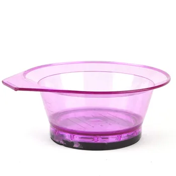 

Clear Purple Salon Hairdressing Plastic Hair Tint Coloring Dye Bowl For Hair Styling Tool