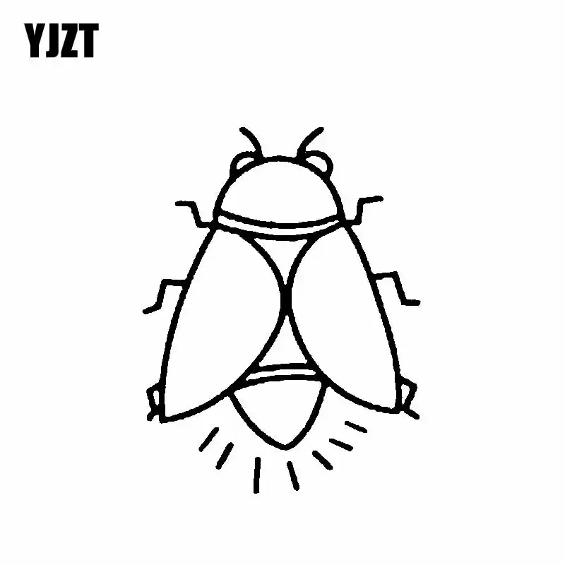 YJZT 9 7 см * 12 8 изящная муха мушка насекомое Блестящий червь интересная