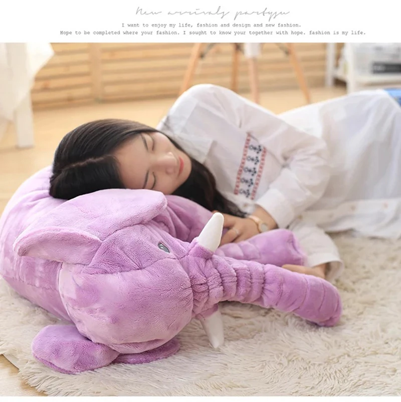 4060cm Appease Elephant Pillow Infant Soft Stuffed Animals Elephant Plush Toys Baby Sleep Toys Bed Decoration Plush Toy for Kids (11)