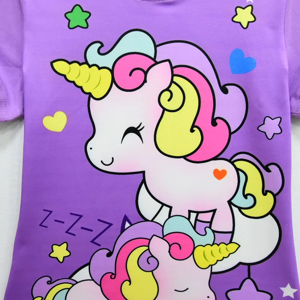 Camisa Infantil/футболка с единорогом; Femme; детская одежда для дня рождения; Camiseta Unicornio; топы для малышей; летняя детская одежда