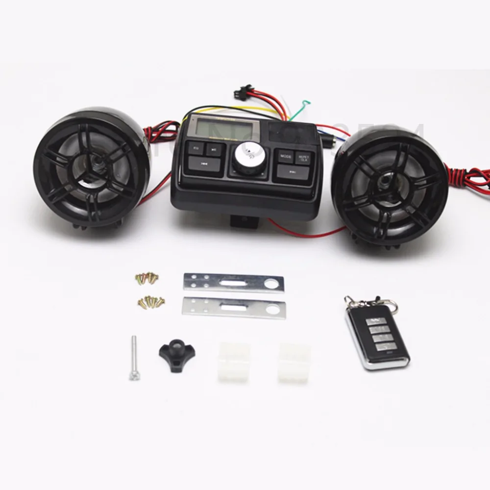 Bluetooth Audio USB SD FM Radio Stereo Amplifier Speaker MP3 Anti-theft Alarm For Honda Yamaha Kawasaki Suzuki Chopper Bobber | Автомобили