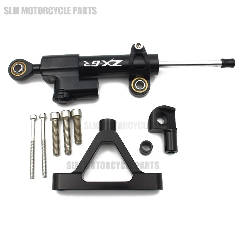 Motorcycle Steering Damper Stabilizer Bracket For KAWASAKI ZX6R ZX-6R 2007-2008