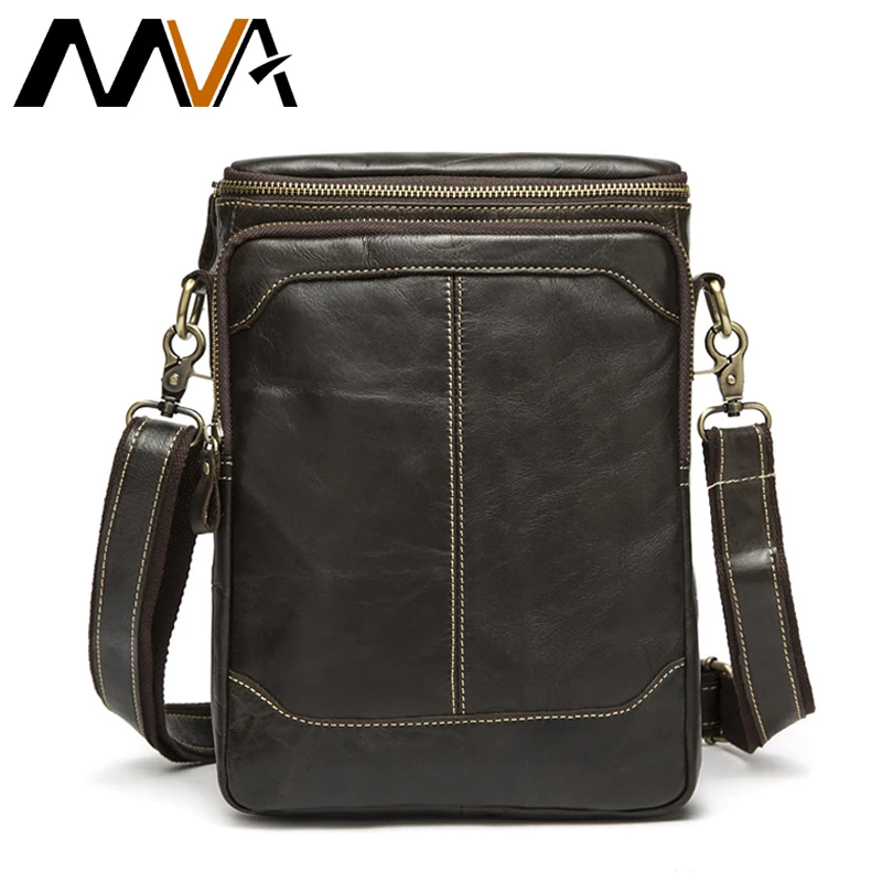 

MVA Men Shoulder Bag Male Genuine Leather Zipper Cowhide Flap Casual Crossbody Bags for Men Messenger Bags Men Leather Bag 8003
