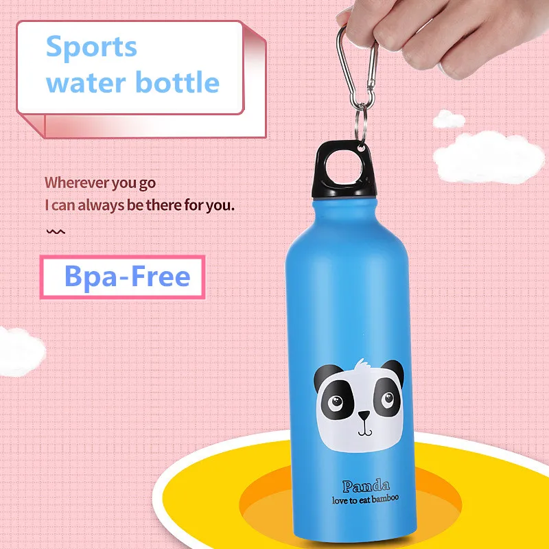 جديد 500 مللي دراجة الرياضة في الهواء الطلق بلدي المياه زجاجة 304 الفولاذ المقاوم للصدأ لطيف الحيوان نمط المحمولة تسلق الجبال مشبك غلاية