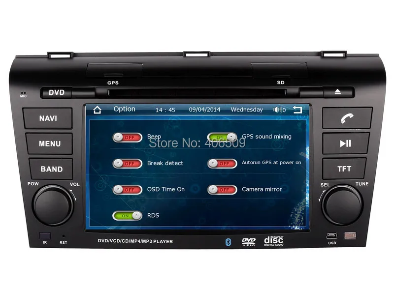 Best 7" Head Unit Car DVD Player for Mazda 3 Mazda3 2004-2009 with GPS Navigation Nav Radio Bluetooth Map USB SD AUX Audio Stereo 7