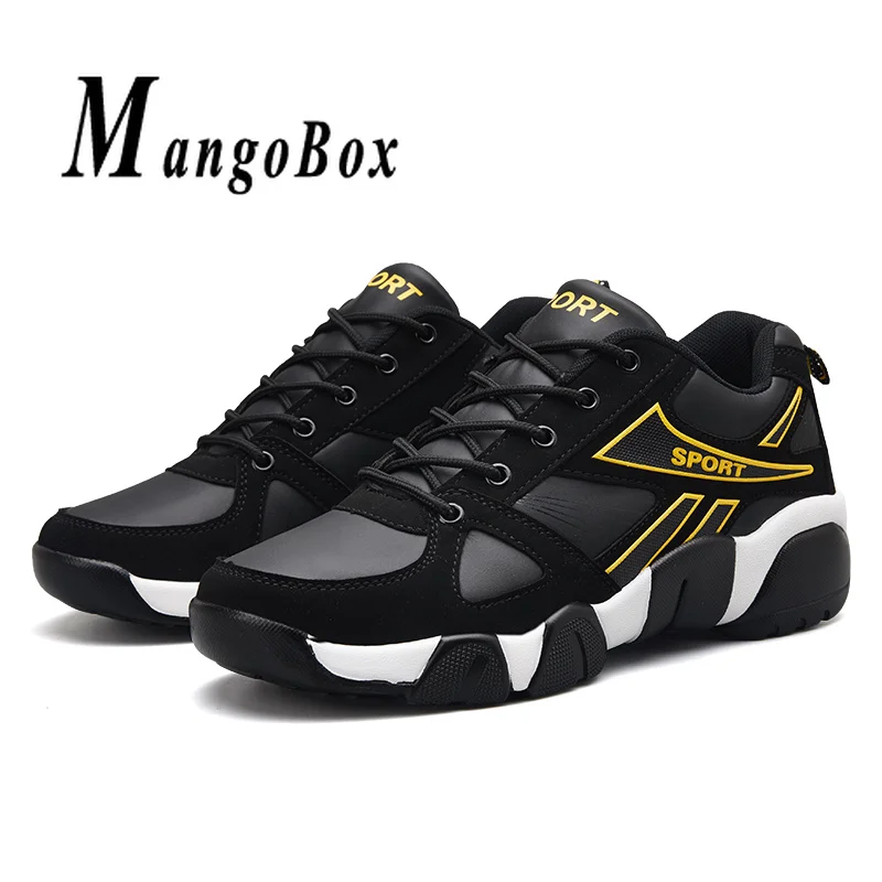 

Man Casual Shoes Comfortable Mens Spring Autumn Shoes Black White Walking Male Footwear Rubber Bottom Height Increase Shoes