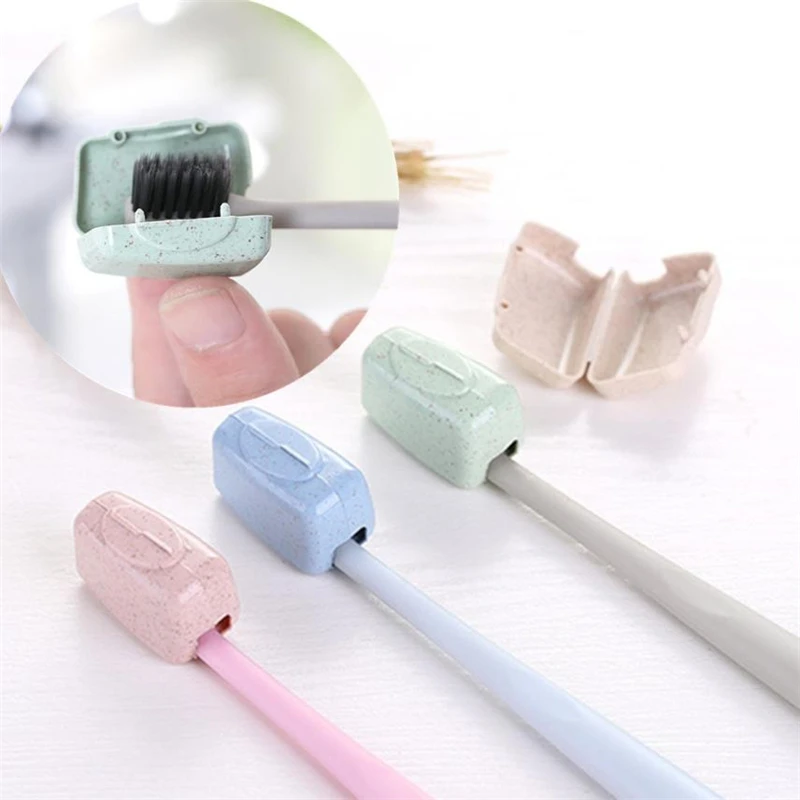 2018 New   4 PCS Set Portable Travel Toothbrush Cover Wash Brush Cap Case waterproof Eco-Friendly Box   06