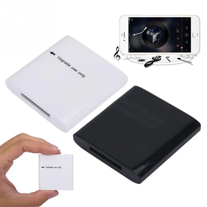 

New 30 Pin Wireless Bluetooth Music Receiver A2DP Music Audio Adapter CSR for Apple Speaker Base Black &