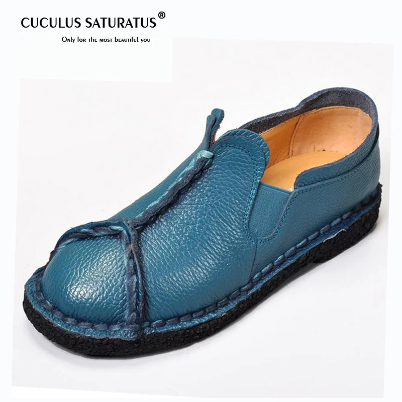 

Cuculus women shoes genuine leather Loafers mother casual fashion slip-on girls shoes breathable comfortable woman flats 1711