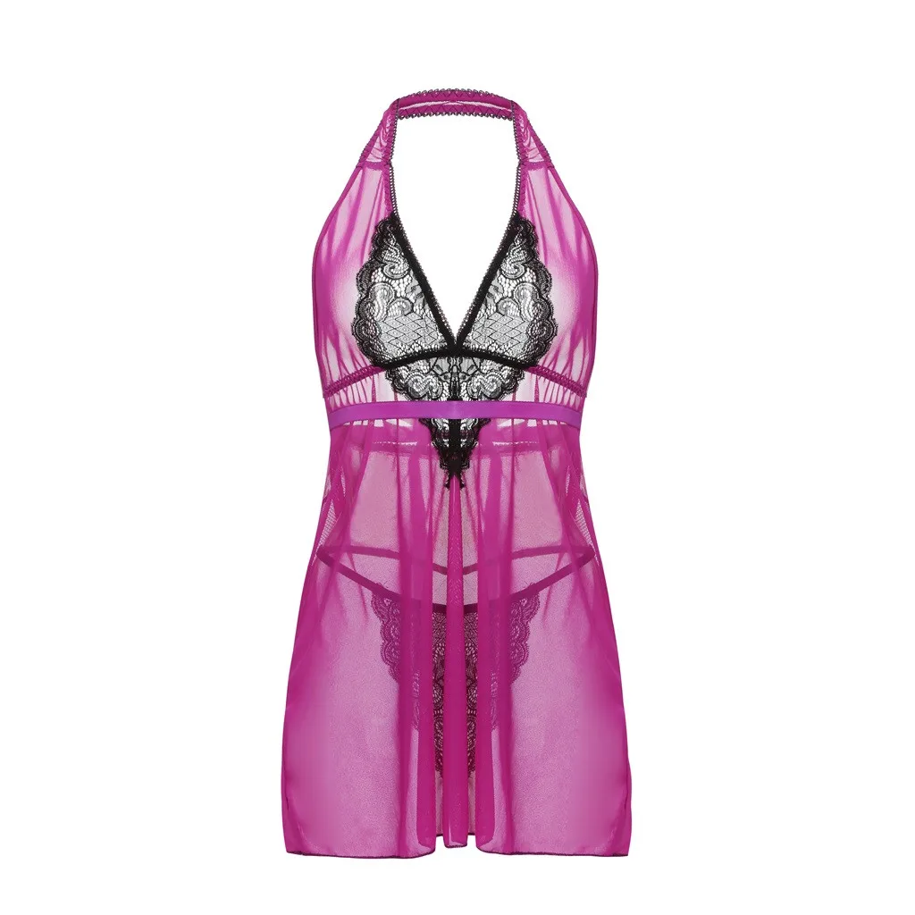 Женская модная Сексуальная Гламурная кружевная фиолетовая юбка на подтяжках с бантом 3XL 4XL 5XL 6XL большой размер сексуальное нижнее белье с v-образным вырезом#40