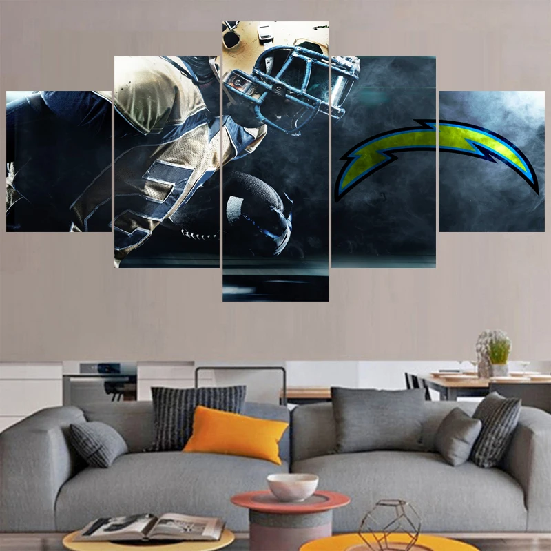 

Sport Poster Paintings Los Angeles Chargers Modern Home Decor Living Room Bedroom Wall Art Canvas Print Painting Calligraphy