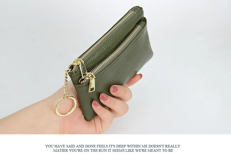 Кошелек из натуральной кожи для женщин портмоне маленький мешок на молнии Детские деньги карман женские кошельки дамы Key Holder Мини