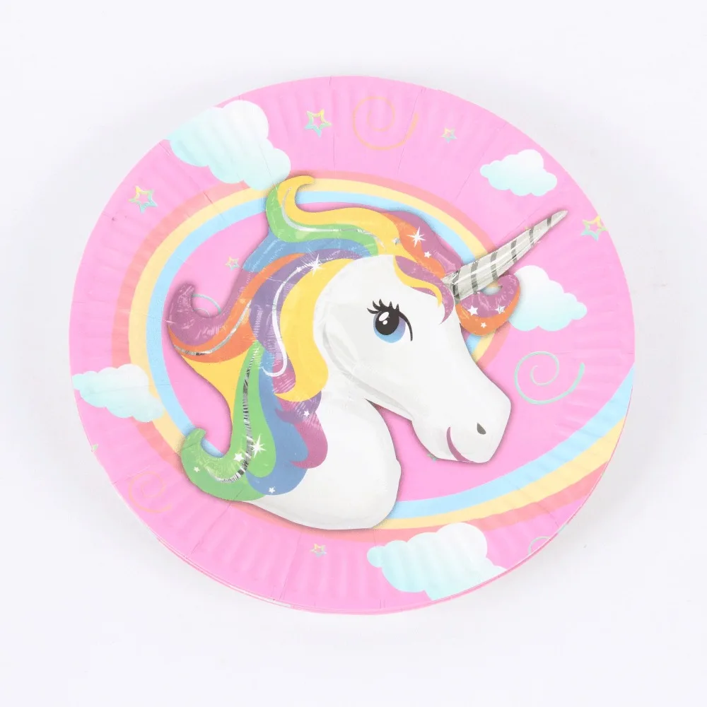 10 Pcs Lot Kartun Unicorn Tema Perlengkapan Pesta Ulang Tahun