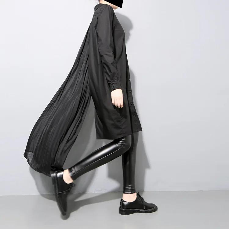 Рубашки с длинными хвостами короткое спереди и длинное сзади Топ oversized boyfriend