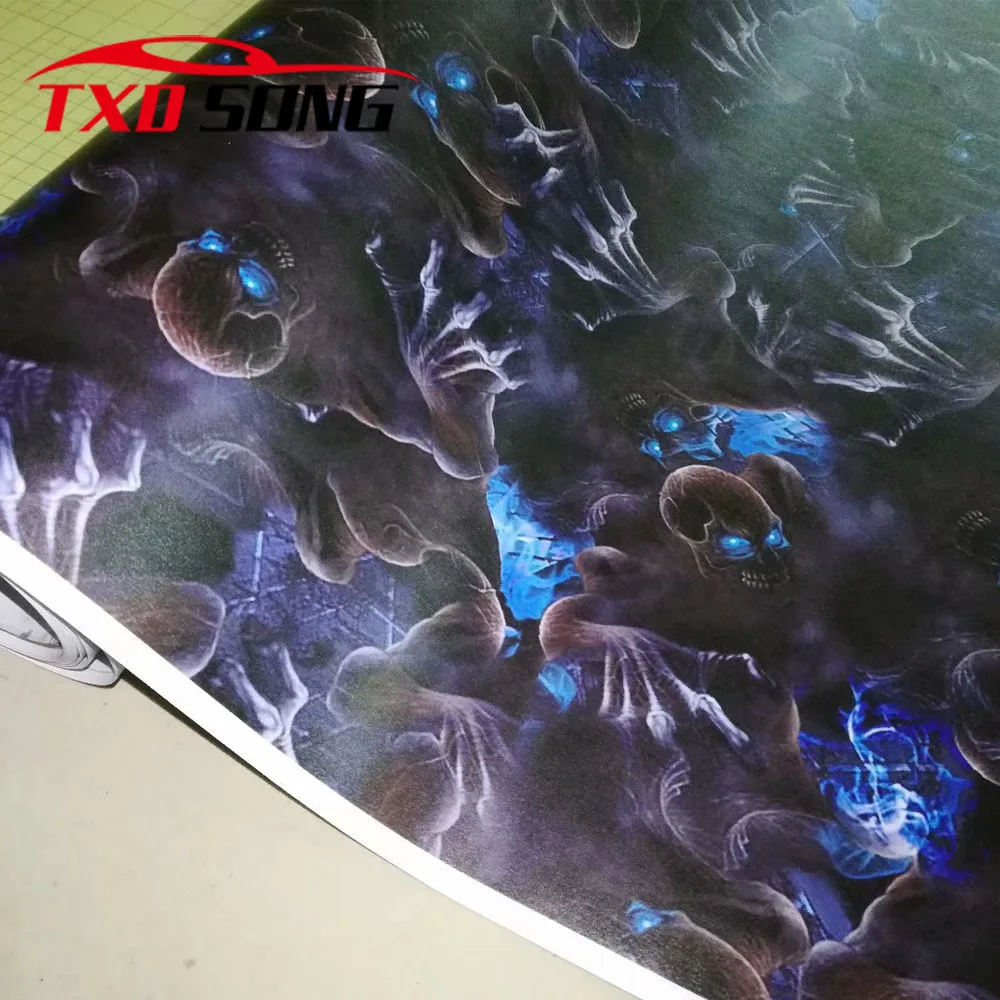 

Cool Graffiti Camouflage Vinyl Sticker Bomb Film Car Wrap Skull Sticker Decal For Motorbike Car HOOD Roof Skateboard Scooter