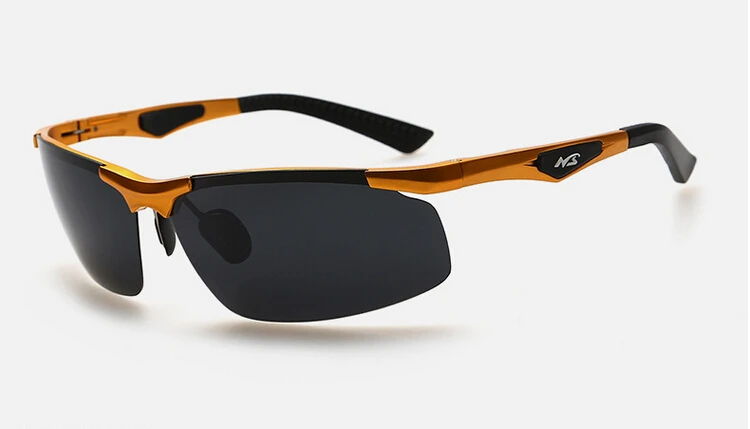 Бензола поляризованных солнцезащитных очков Для мужчин алюминиевый алюминиево-магниевого сплава, мужские солнцезащитные очки Oculos De Sol Masculino черный с Чехол 9008
