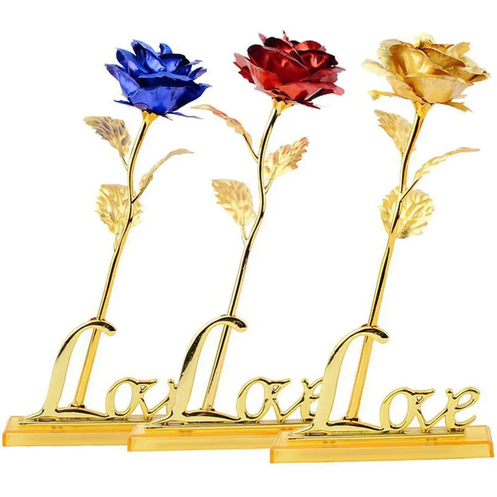 

Artificial Flower In Love Display Stand Holder Home Decor Roses Display Base Colorful