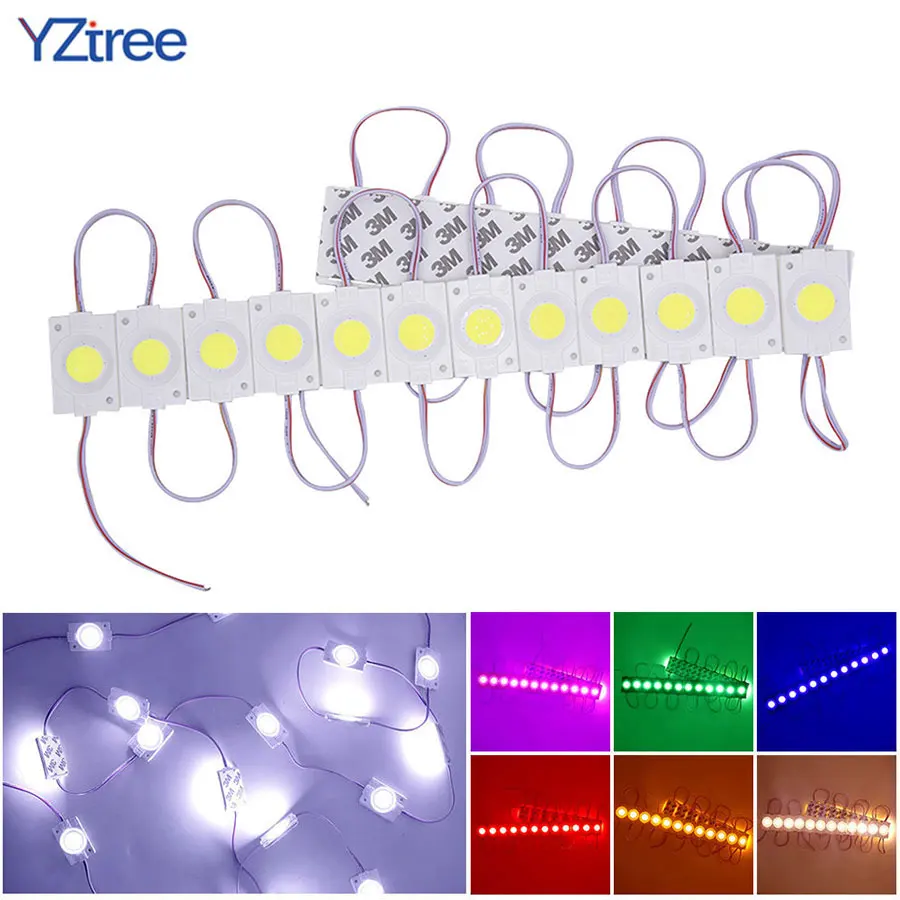 COB LED Module Strip Light Bead Chip Lamp DC12V 2.5W Waterproof Ultra Bright DIY Sign Advertising Backlight Decorative Lights super bright 20pcs 3030 1 5w injection led module string with lens 12v 36 x 25 ip65 waterproof advertising light sign backlight