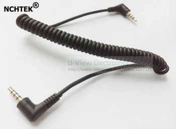 

NCHTEK Dual Right Angled 90 Degree 4 Pole 3.5MM Male to Male Audio Stretch Spring Aux Extension Cable/Free Shipping/10PCS